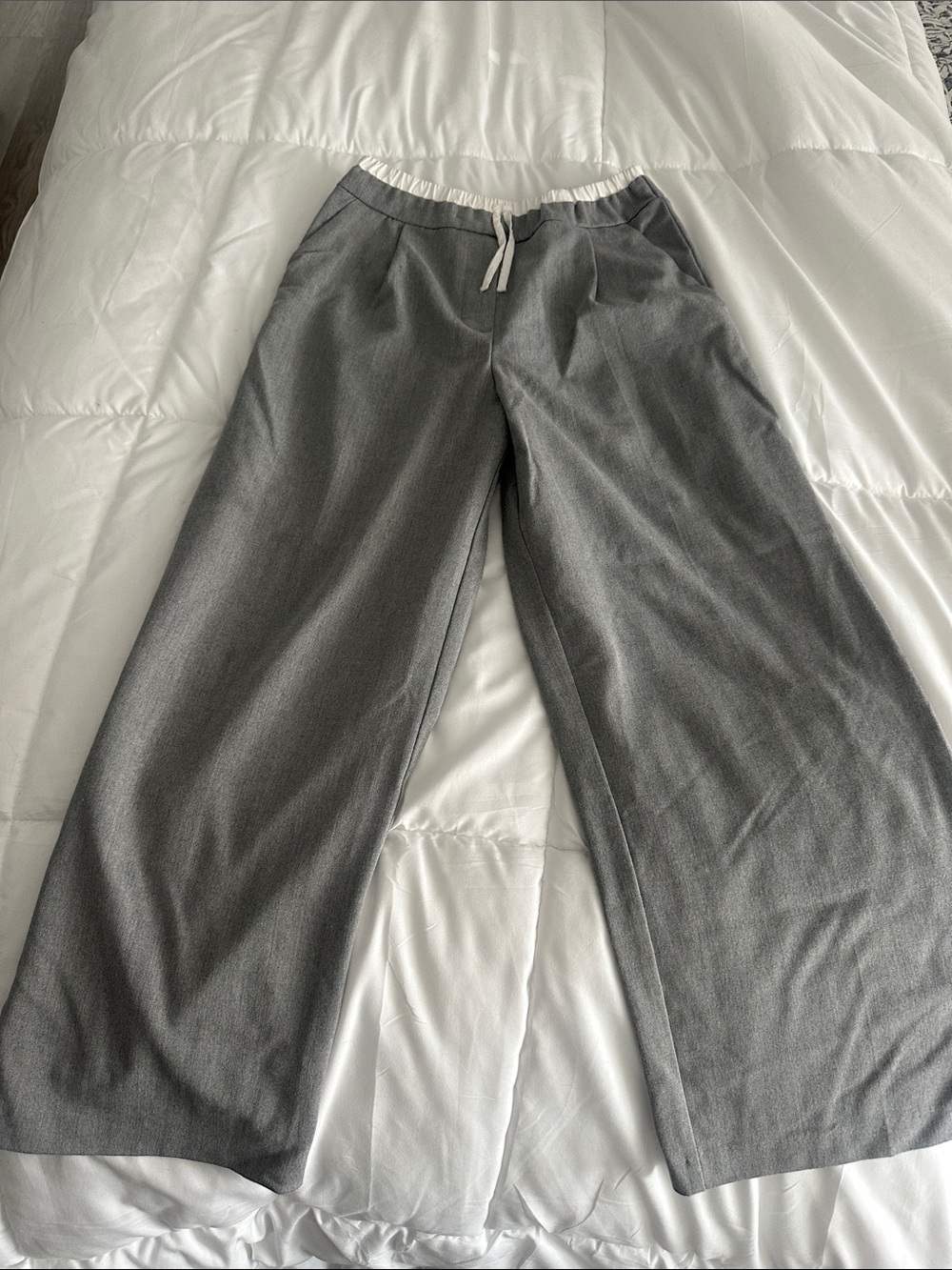 Zara Gray Wide Leg Casual Kids Pants